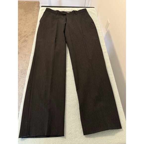 KARAKO Charcoal Pinstripe Suit 42R Wool 2pc Tailored Blazer Pants 30x31 Custom - Picture 11 of 15